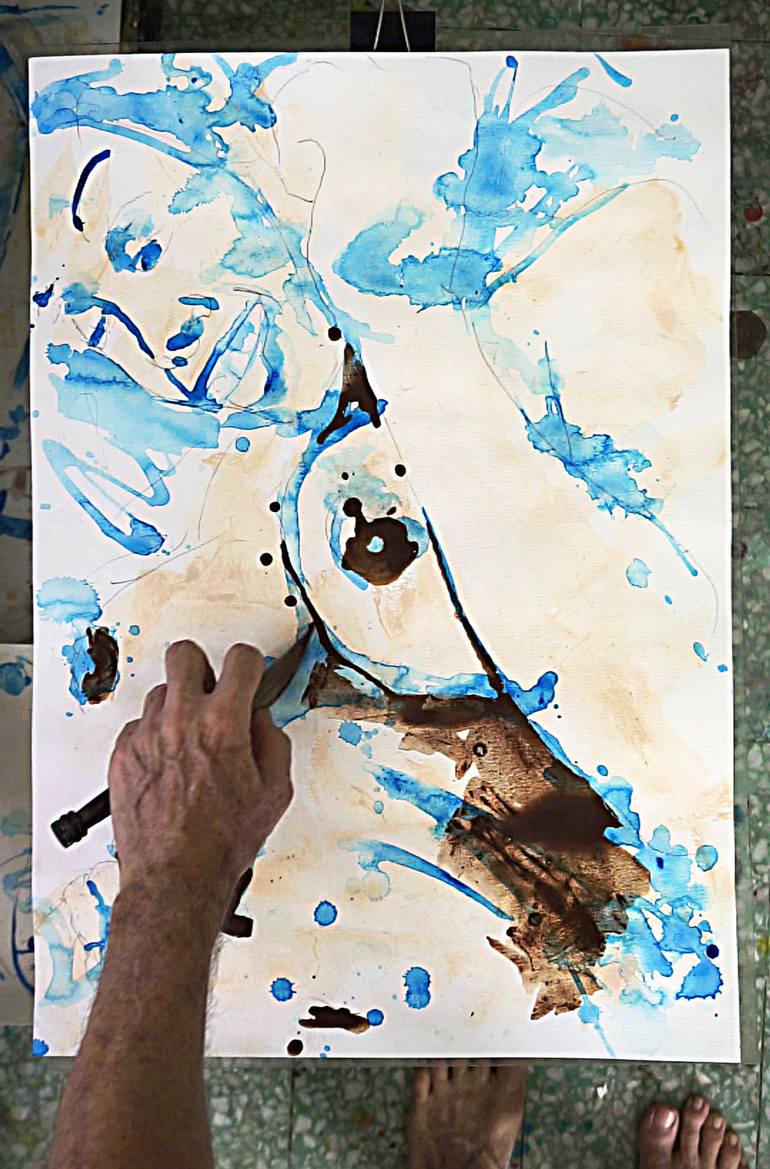 Original Expressionism Nude Painting by Michel Gordon Tardio