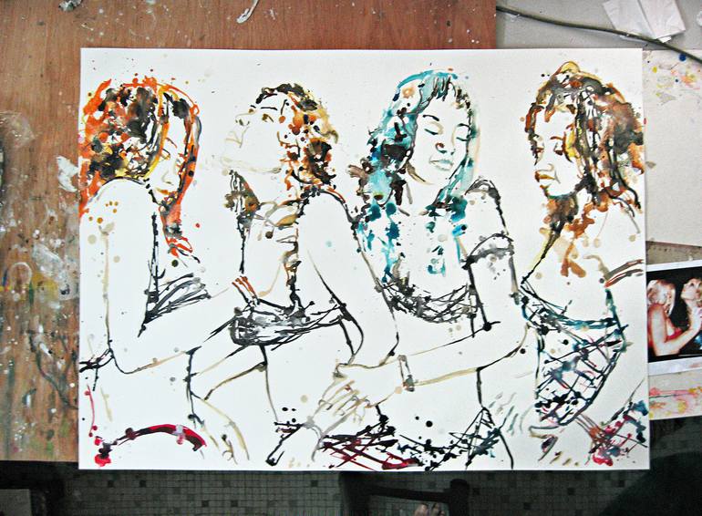 Original Expressionism Women Painting by Michel Gordon Tardio