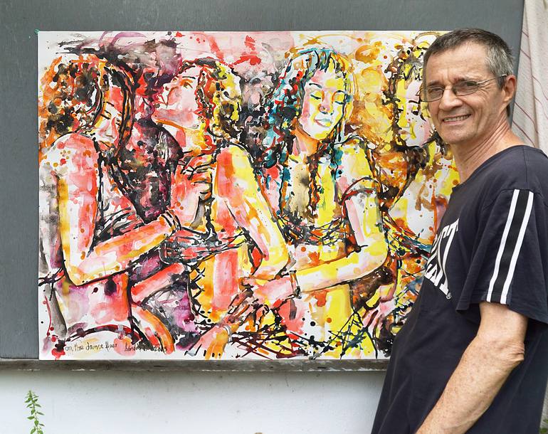 Original Expressionism Women Painting by Michel Gordon Tardio