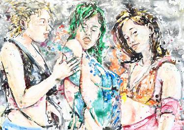 Print of Abstract People Paintings by Michel Gordon Tardio