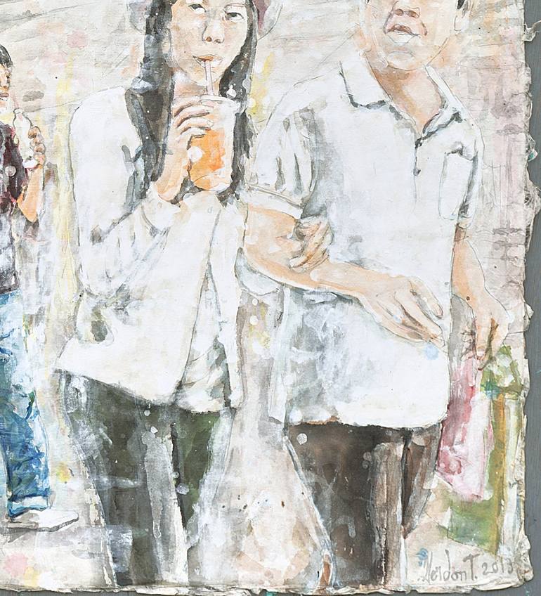 Original Impressionism People Painting by Michel Gordon Tardio