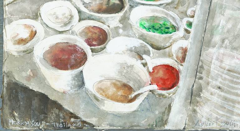 Original Food & Drink Painting by Michel Gordon Tardio