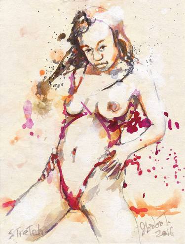 Print of Impressionism Nude Paintings by Michel Gordon Tardio