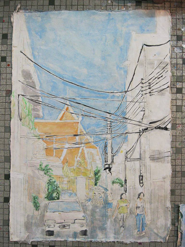 Original Impressionism Cities Painting by Michel Gordon Tardio