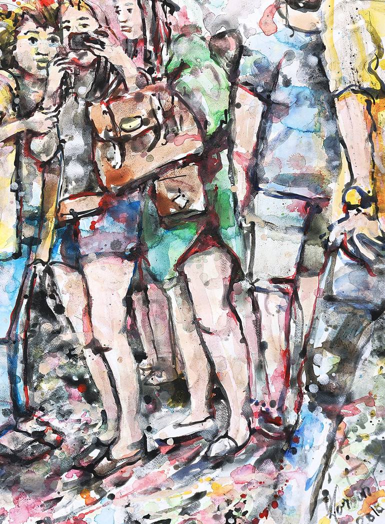 Original Expressionism People Painting by Michel Gordon Tardio