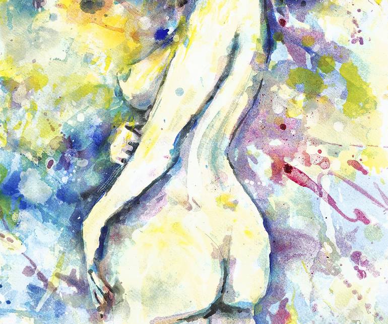 Original Expressionism Nude Painting by Michel Gordon Tardio