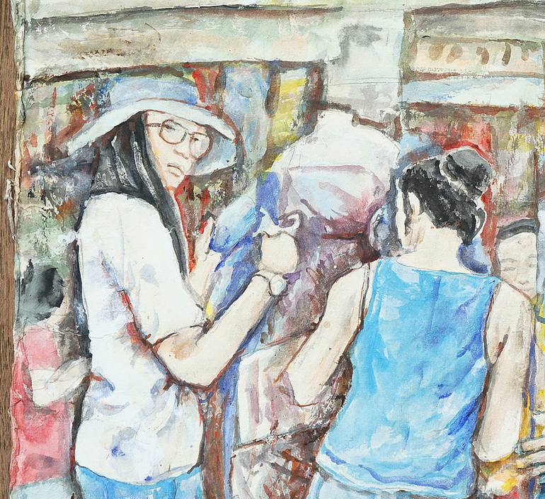 Original Expressionism People Painting by Michel Gordon Tardio