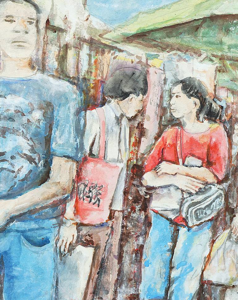 Original Expressionism People Painting by Michel Gordon Tardio