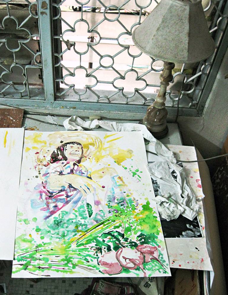 Original Expressionism Still Life Painting by Michel Gordon Tardio