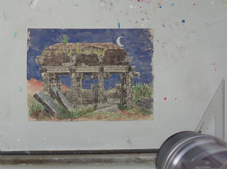 Original Impressionism Architecture Painting by Michel Gordon Tardio