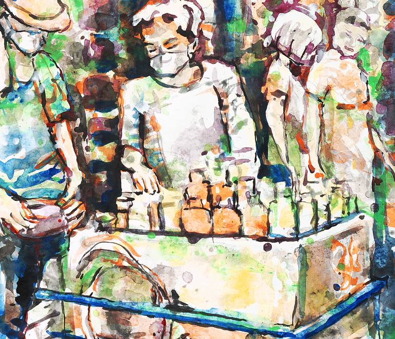 Original Expressionism People Painting by Michel Gordon Tardio