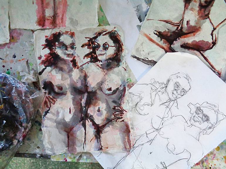 Original Nude Painting by Michel Gordon Tardio