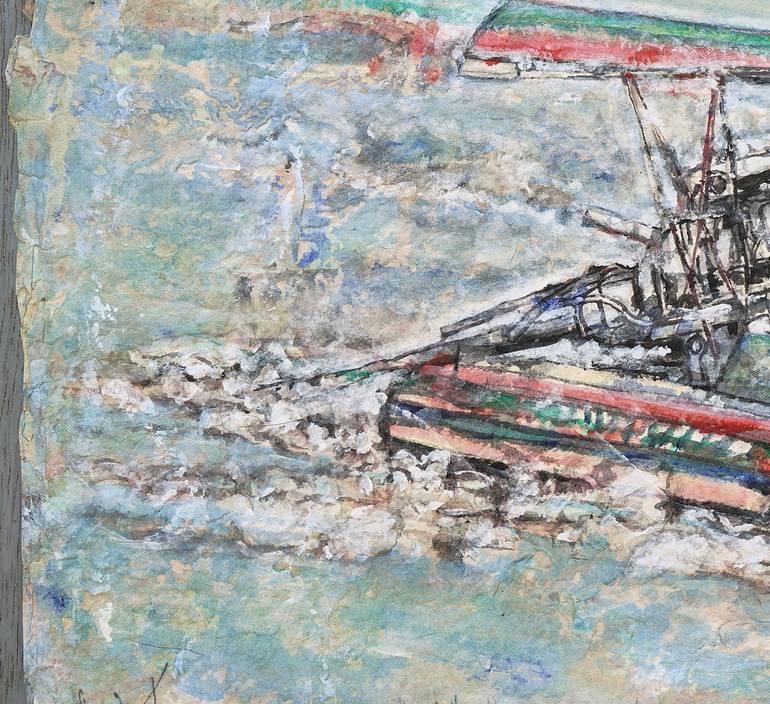 Original Expressionism Boat Painting by Michel Gordon Tardio