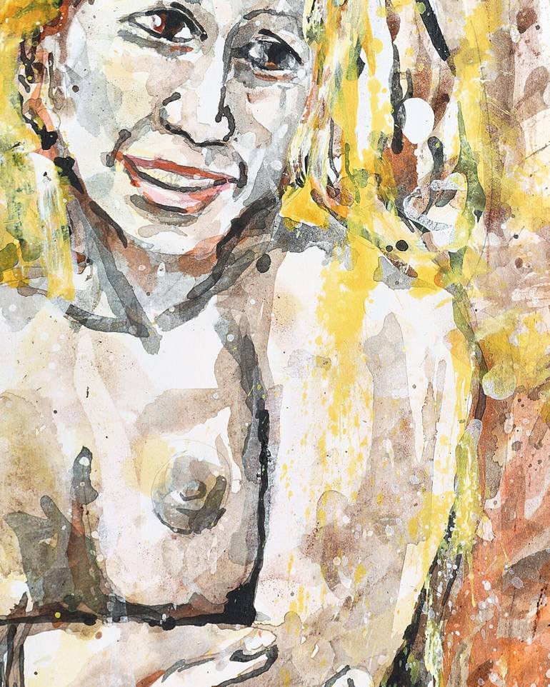 Original Expressionism Nude Painting by Michel Gordon Tardio