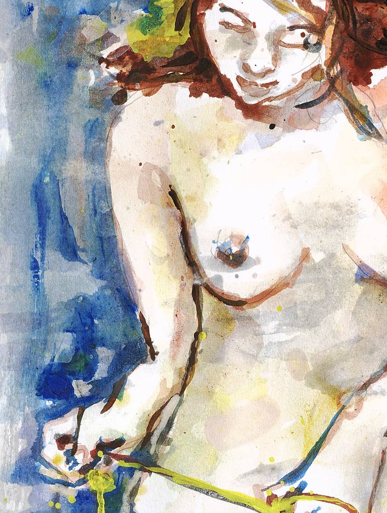 Original Expressionism Nude Painting by Michel Gordon Tardio