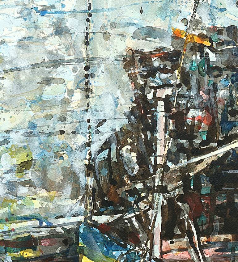 Original Boat Painting by Michel Gordon Tardio