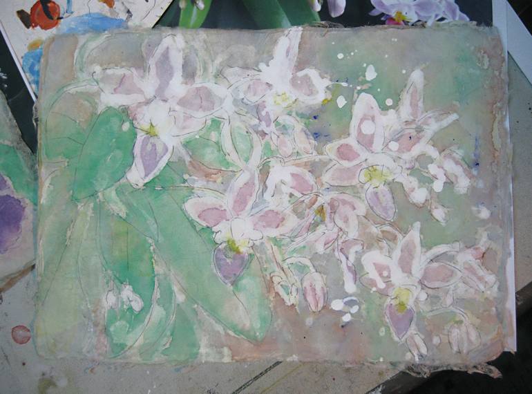 Original Expressionism Floral Painting by Michel Gordon Tardio