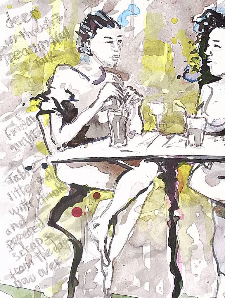 Original Expressionism People Painting by Michel Gordon Tardio