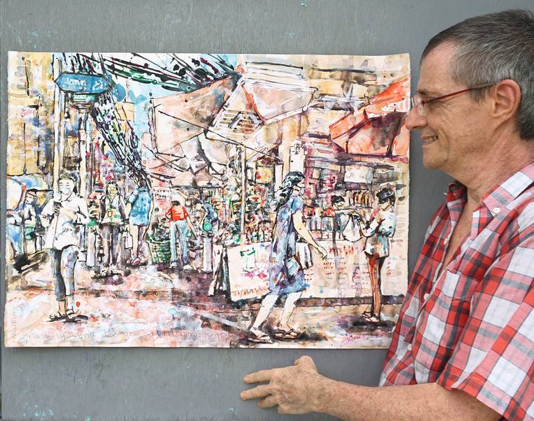 Original Expressionism Cities Painting by Michel Gordon Tardio