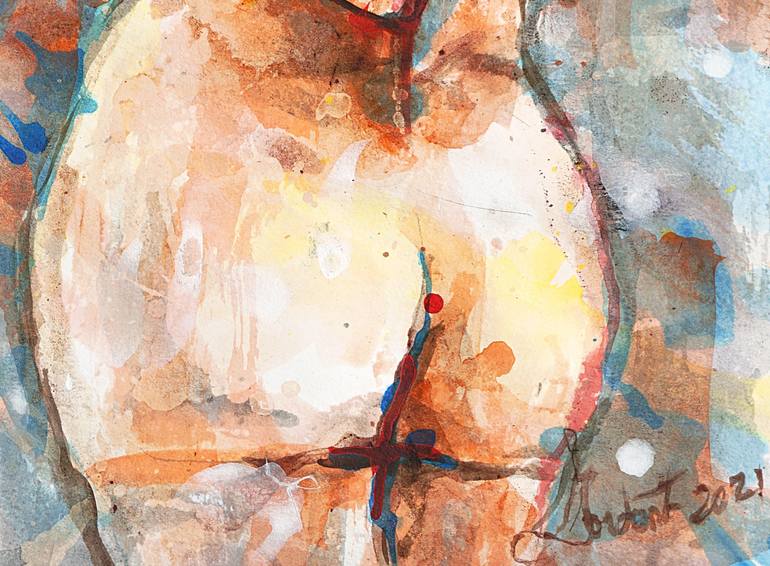 Original Expressionism Nude Painting by Michel Gordon Tardio