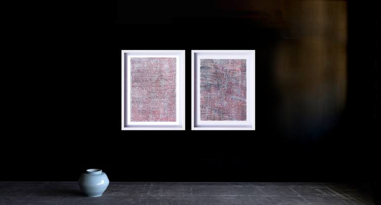 Original Abstract Expressionism Abstract Mixed Media by Bozena Kaluga