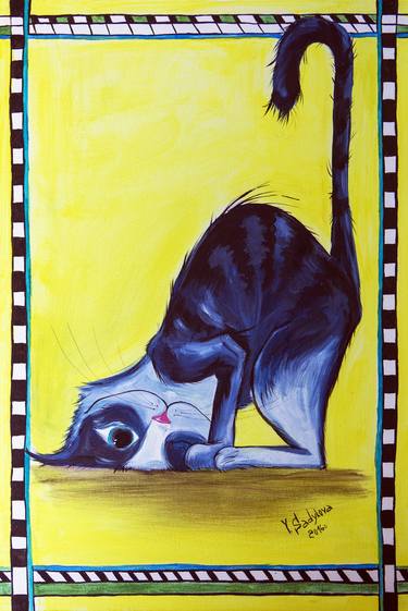 Original Cats Paintings by Yana Sadykova