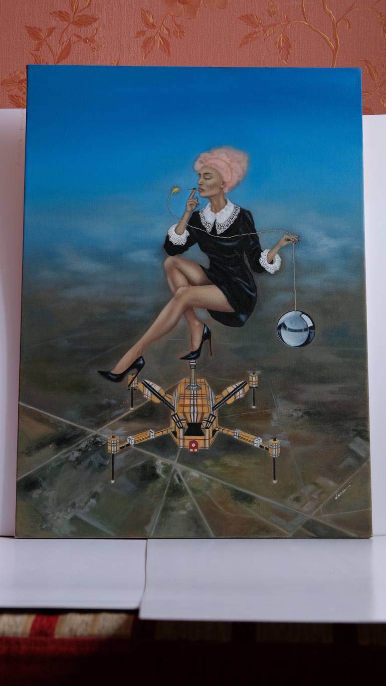 Original Pop Art Humor Painting by Larysa Stepaniuk