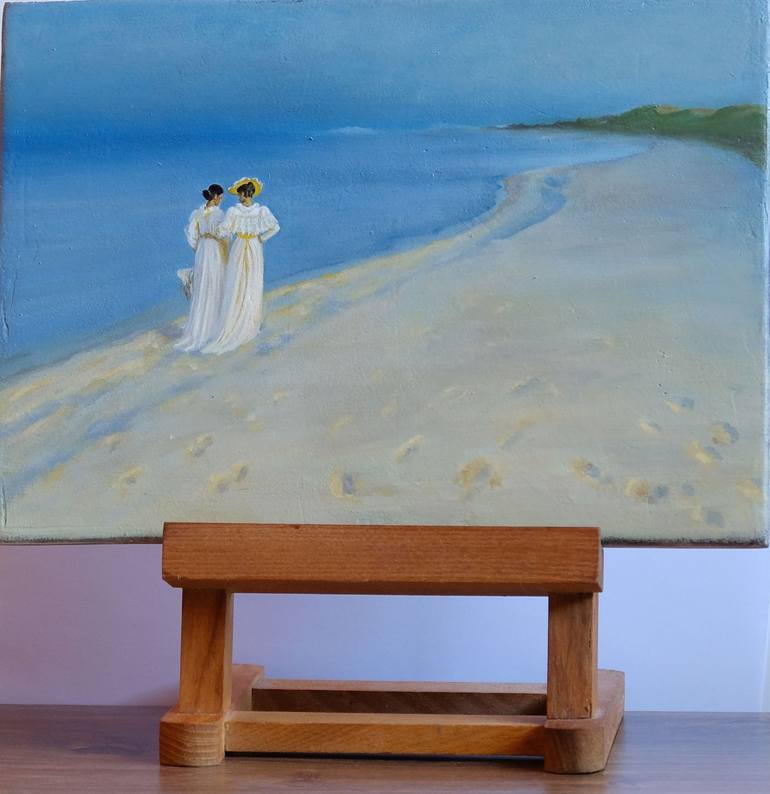 Original Fine Art Beach Painting by Larysa Stepaniuk