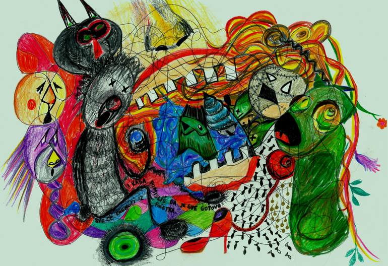 Print of Abstract Fantasy Drawing by Jelena Topic