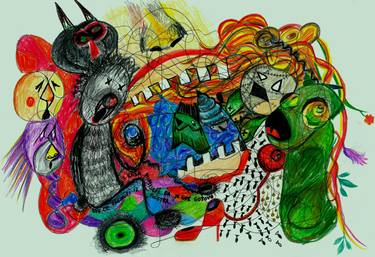 Print of Abstract Fantasy Drawings by Jelena Topic