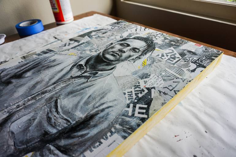 Original Modernism People Painting by Joe Dolack