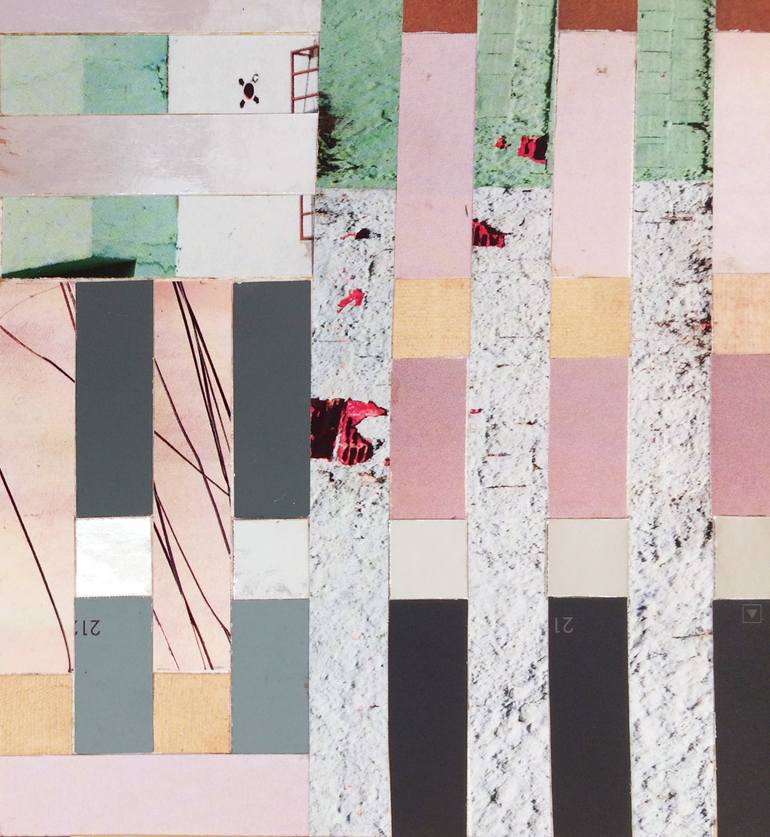 Original Conceptual Geometric Collage by Lu Loveless