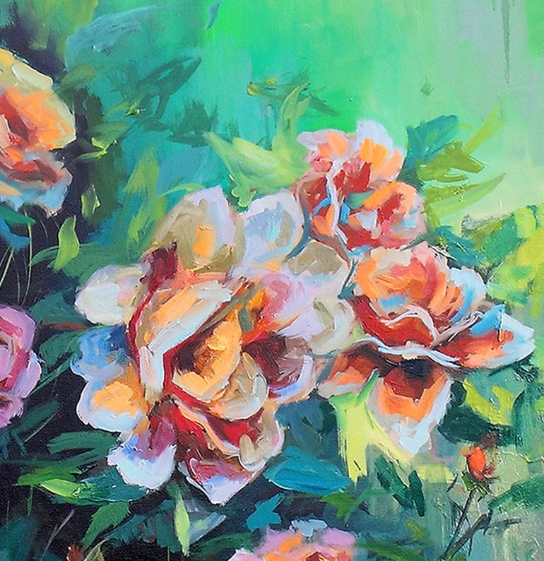 Original Expressionism Floral Painting by Ana Gonzalez Esteve