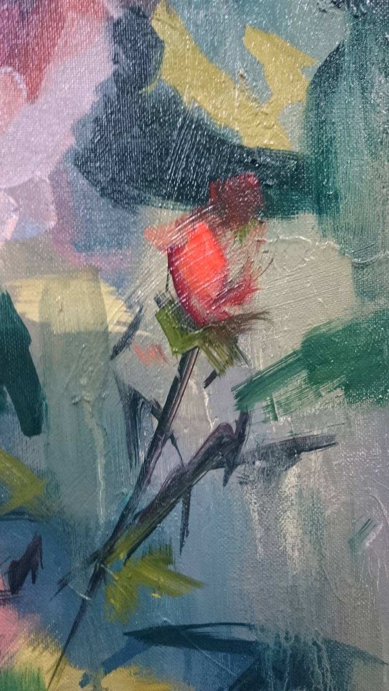 Original Expressionism Floral Painting by Ana Gonzalez Esteve