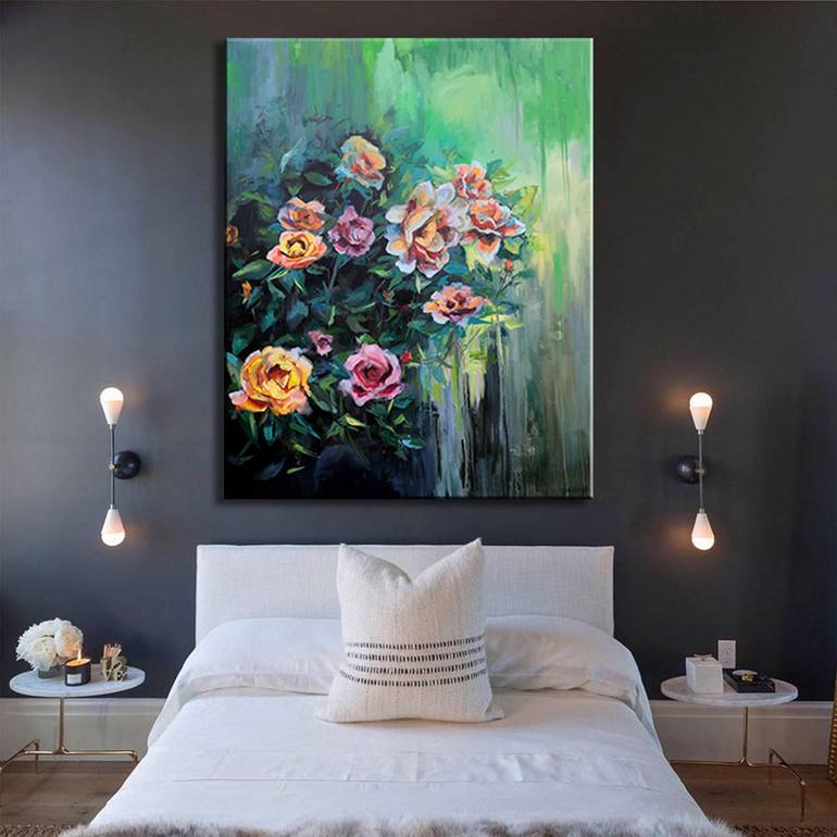Original Expressionism Floral Painting by Ana Gonzalez Esteve