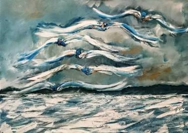 Original Impressionism Seascape Paintings by GIOVANNI BATTISTA CAU