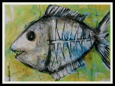 Print of Abstract Expressionism Fish Paintings by Anirban khamaru