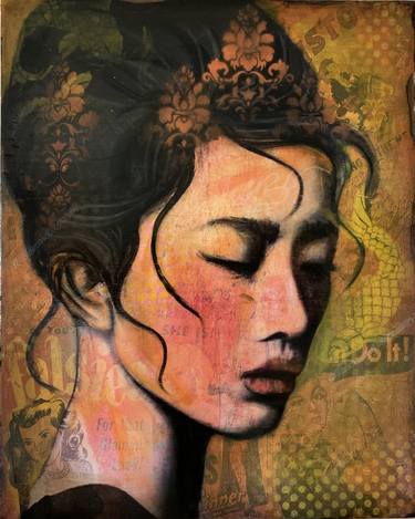 Original Figurative Women Mixed Media by Mary Solberg