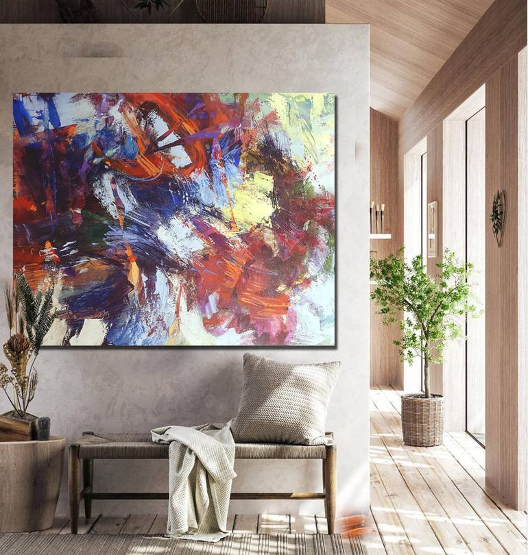 Original Abstract Expressionism Abstract Painting by Leonie Brown