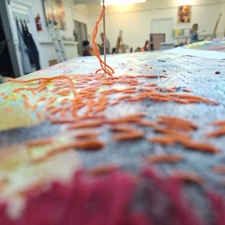 Original Abstract Expressionism Abstract Painting by Leonie Brown