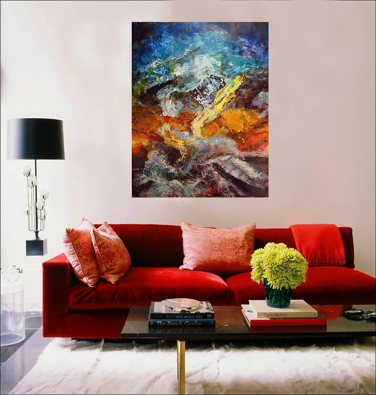 Original Fine Art Abstract Painting by Leonie Brown