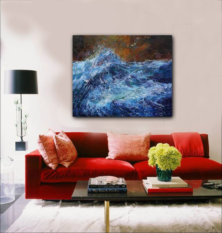 Original Abstract Seascape Painting by Leonie Brown