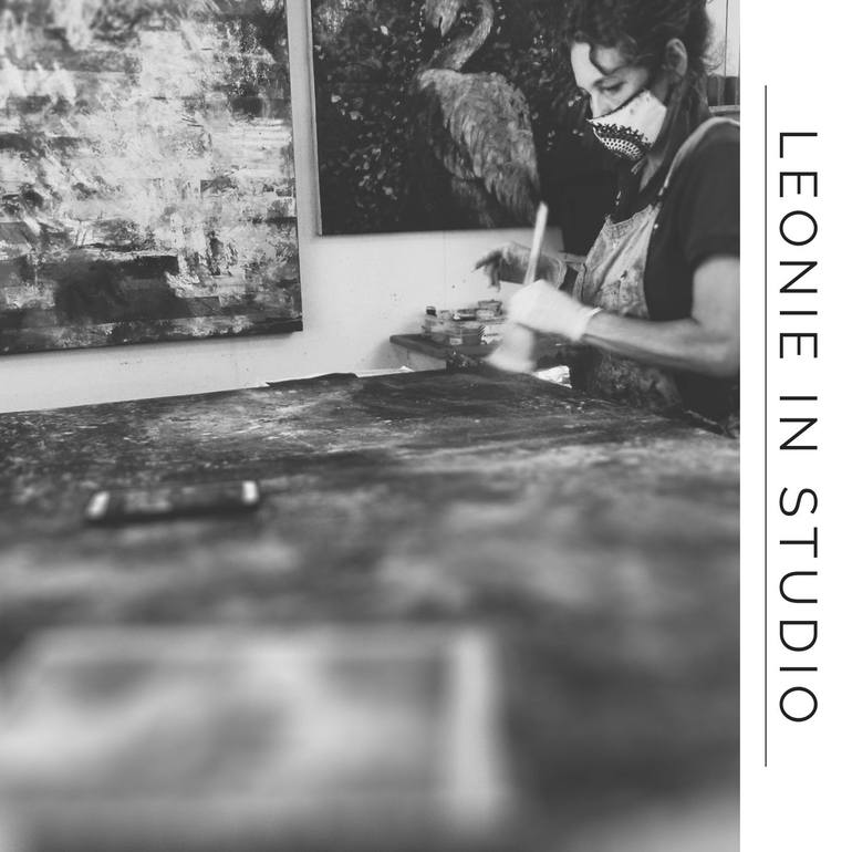 Original Abstract Expressionism Abstract Painting by Leonie Brown