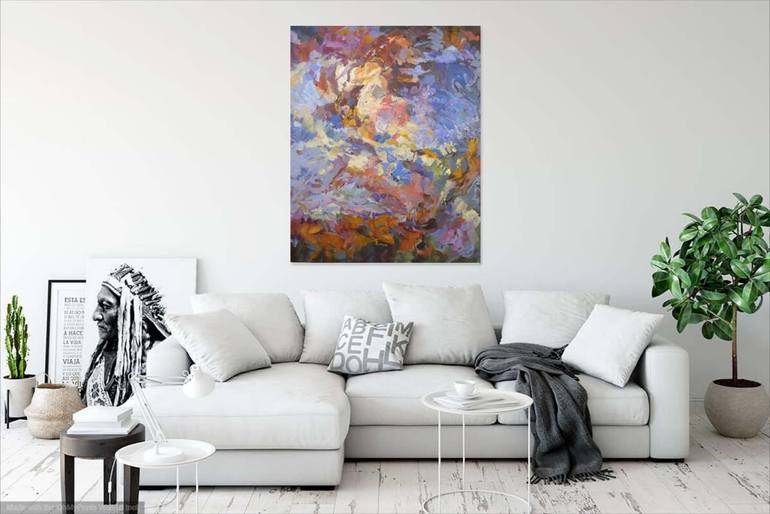 Original Abstract Expressionism Abstract Painting by Leonie Brown