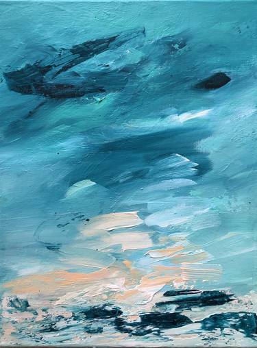 Original Abstract Seascape Paintings by Anita Kutsarova