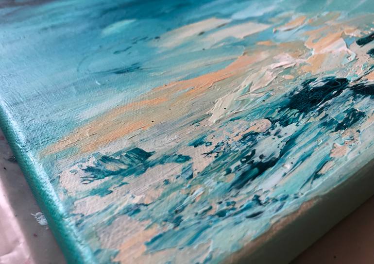 Original Abstract Seascape Painting by Anita Kutsarova