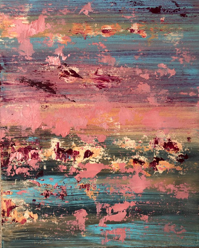 Original Abstract Expressionism Abstract Painting by Anita Kutsarova