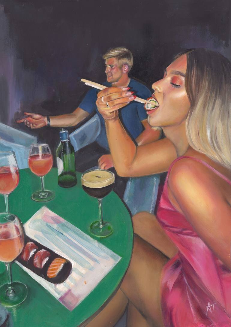 Saturated Sushi Painting by Alice Todd | Saatchi Art