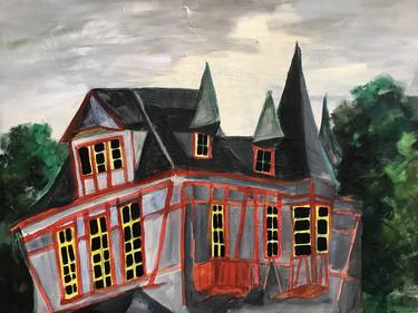 Print of Expressionism Architecture Paintings by Greta Bernotaite