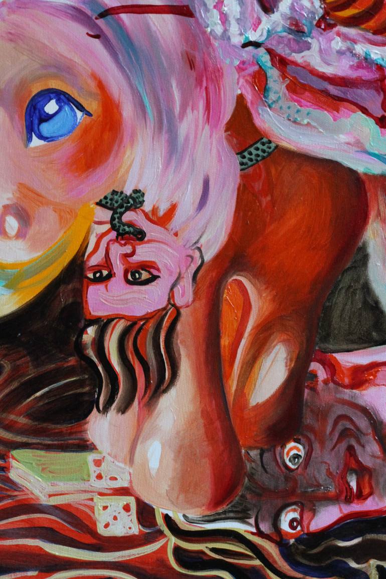 Original Abstract Fantasy Painting by Eva Schumy